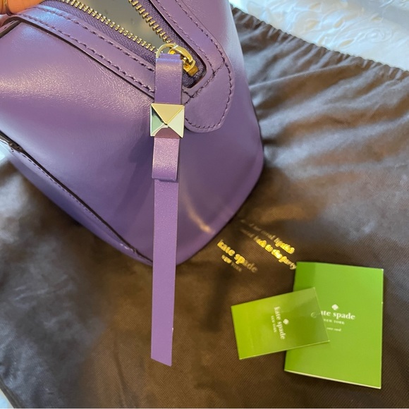 SOLD RARE Kate Spade 2 Park Avenue Beau Bag / Madison Ave Collection / Purple - Picture 13 of 15